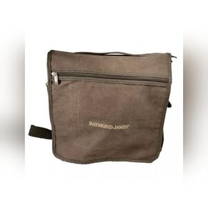 Messenger Bag Brown Canvas W/ Adjustable Crossbody Strap Lots of Pocket